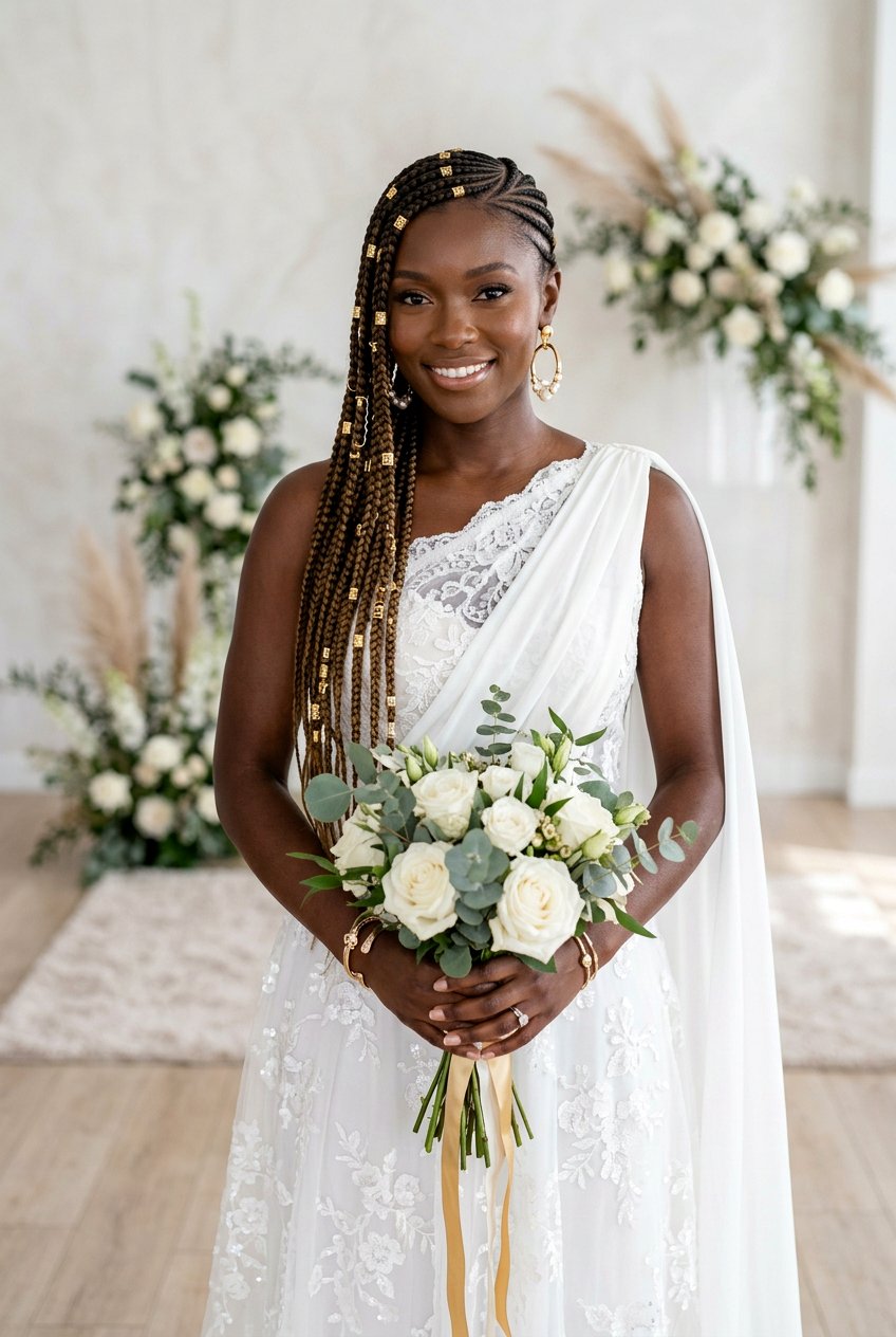 Lemonade Braids Bridal Style - 20 bridal braid styles for black women - 20 bridal braid styles for black women