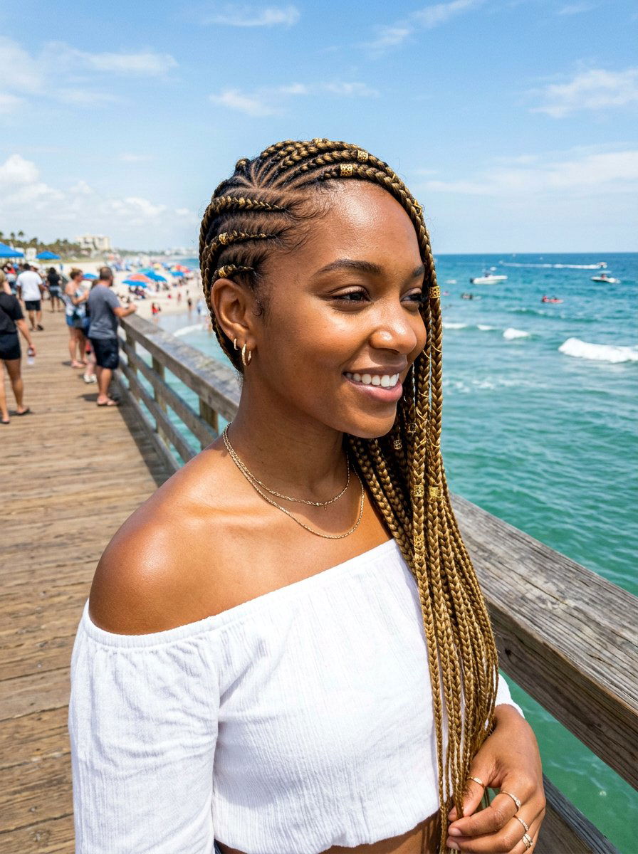 Lemonade Braids For Vacation - 20 tropical braid hairstyle - 20 tropical braid hairstyle