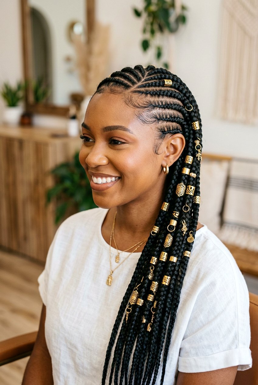 Lemonade Braids With Cuffs - 20 lemonade braids hairstyles - 20 lemonade braids hairstyles