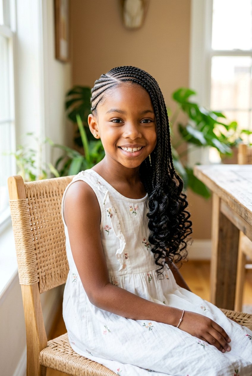 Lemonade Braids With Curls At The Ends - 20 lemonade braids for girls - 20 lemonade braids for girls