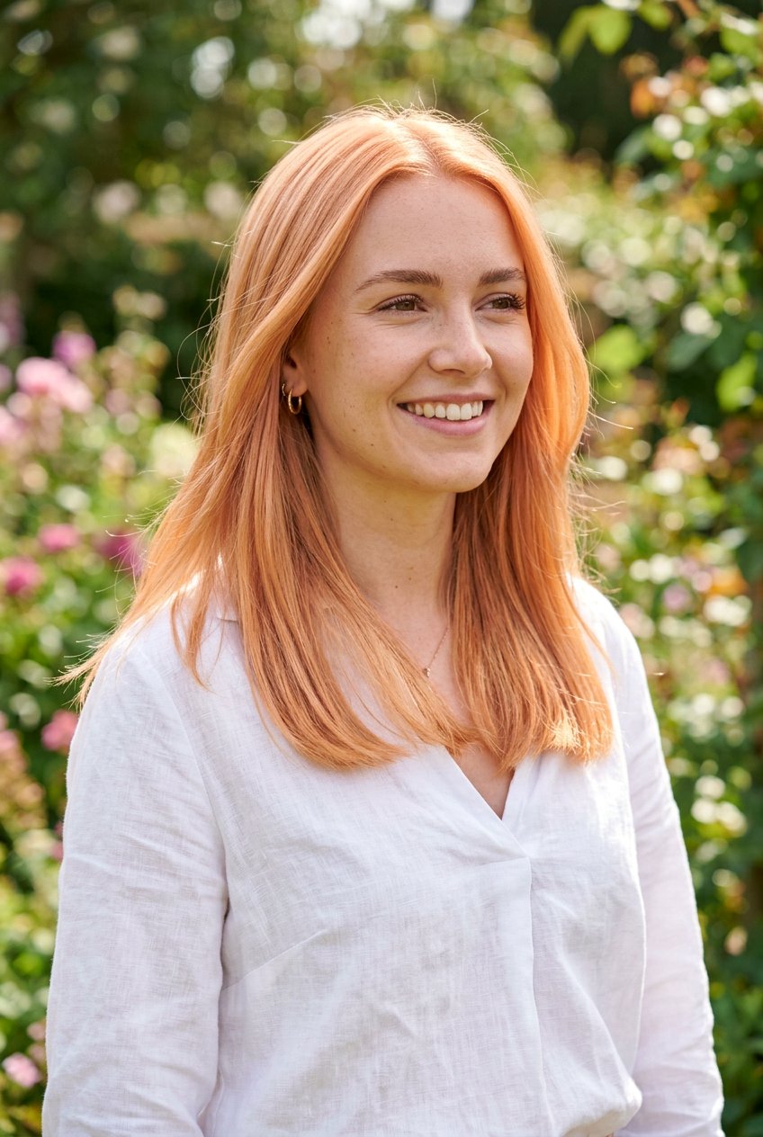 Light Apricot Copper on Blonde Hair - 20 apricot copper hair - 20 apricot copper hair