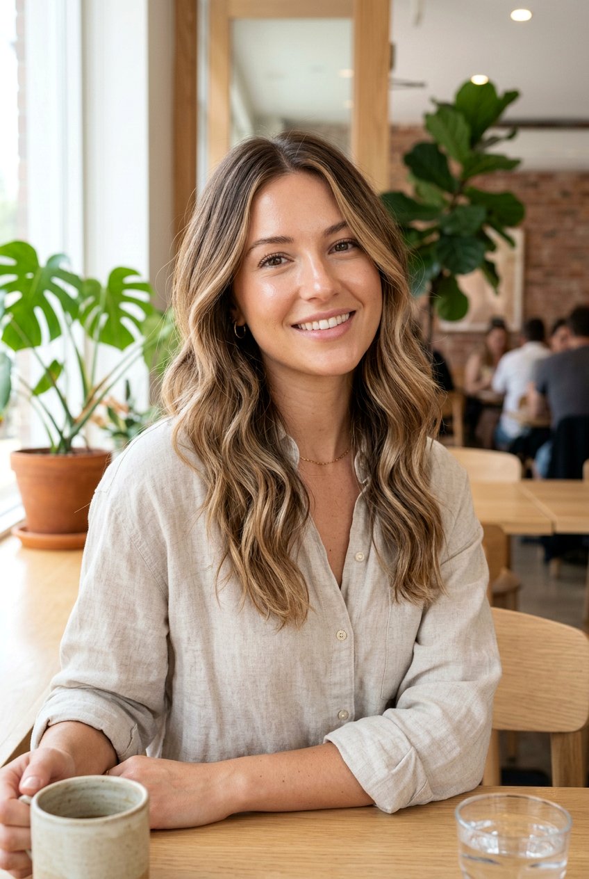 Light Brown Balayage Root Melt - 20 brunette balayage with root melt - 20 brunette balayage with root melt