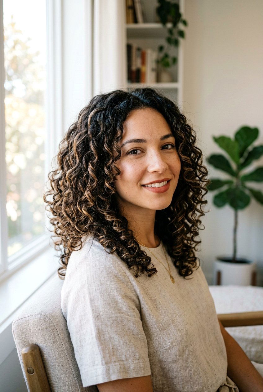 Light Brown Highlights On Curly Hair - 20 highlights for curly hair women - 20 highlights for curly hair women