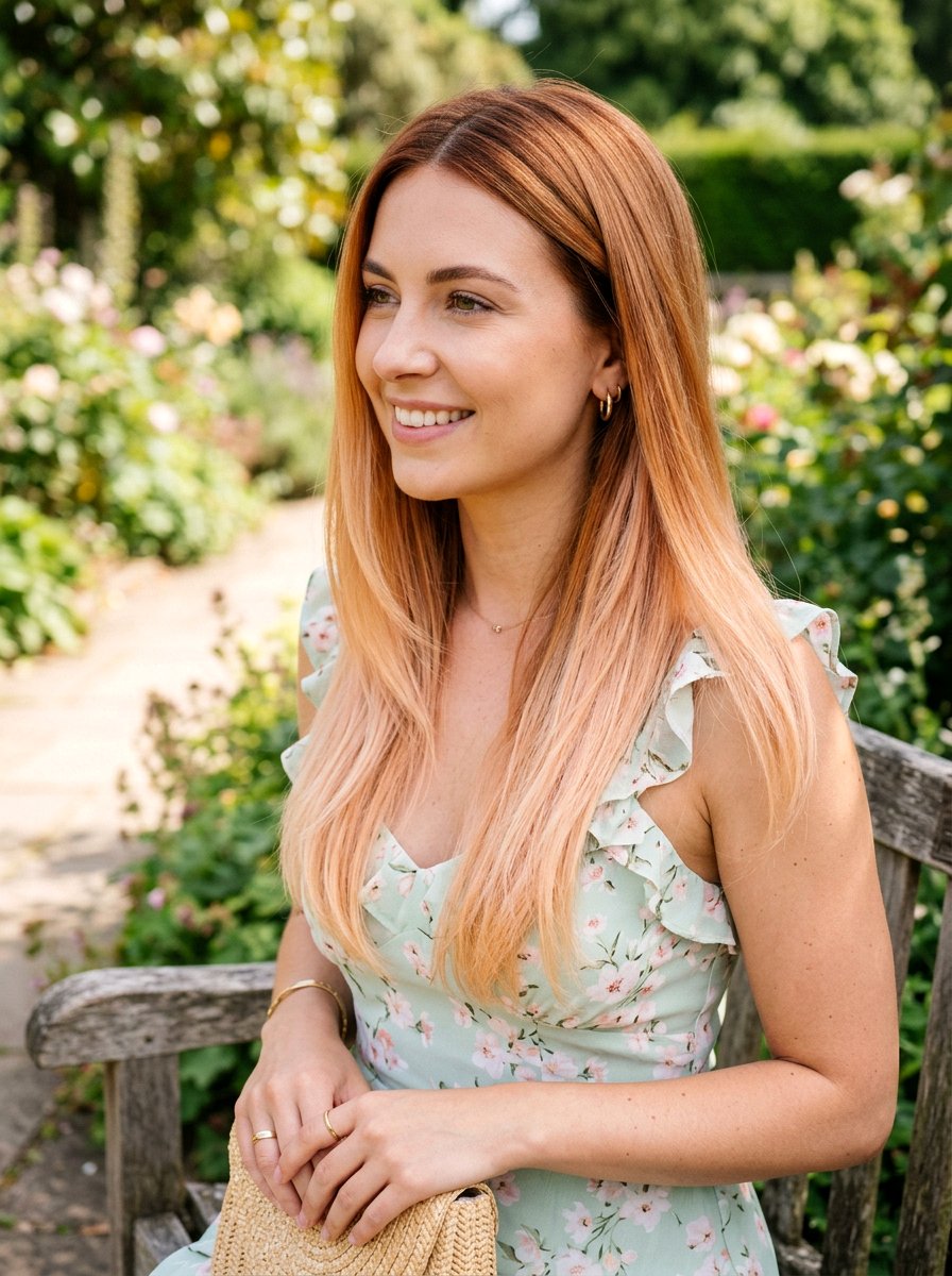 Light Ginger Balayage With Shadow Root - 20 ginger balayage with shadow root1 - 20 ginger balayage with shadow root_1