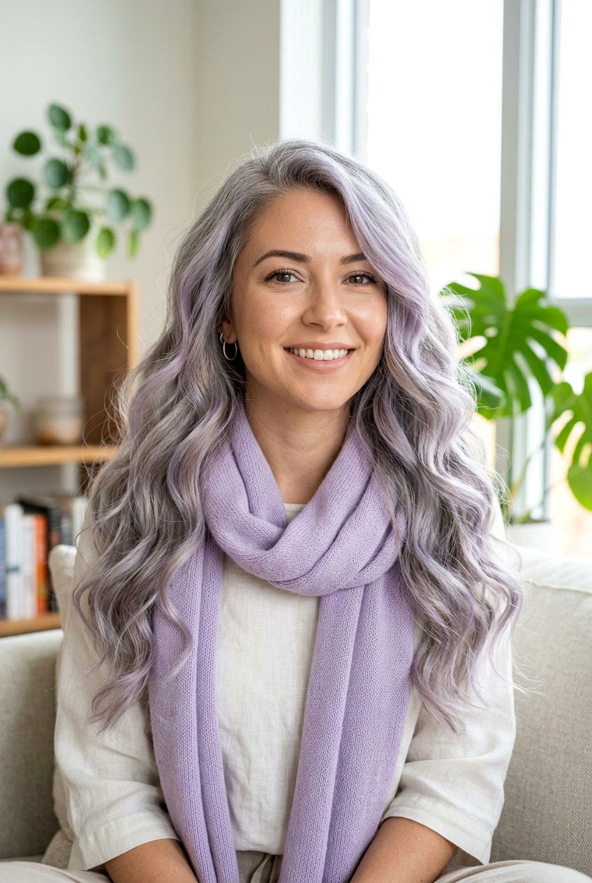 Lilac Gray Hair Dye - 20 hair color ideas for women over 60 - 20 hair color ideas for women over 60