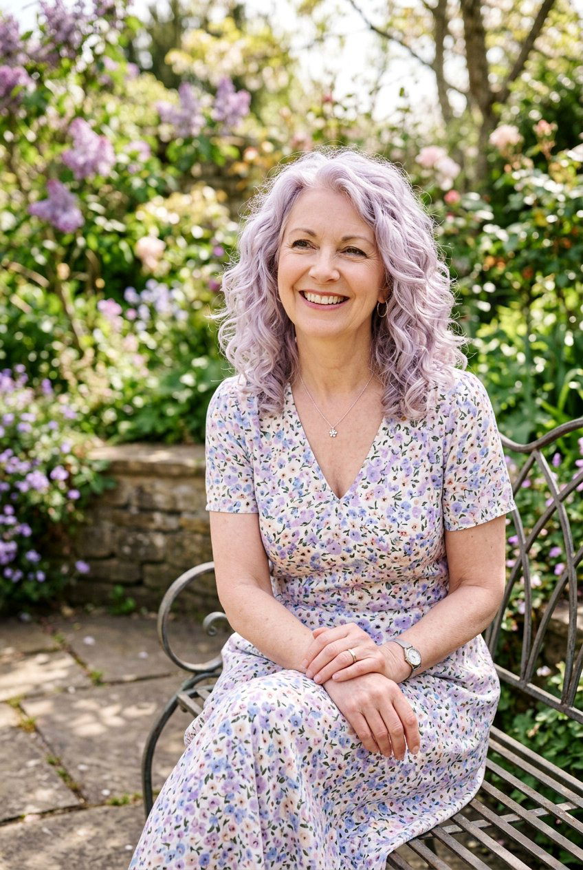 Lilac Toned Gray Hair - 20 elegant gray hair color ideas - 20 elegant gray hair color ideas