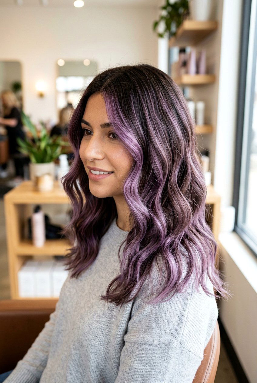 Lilac balayage - 20 lilac hair color ideas - 20 lilac hair color ideas