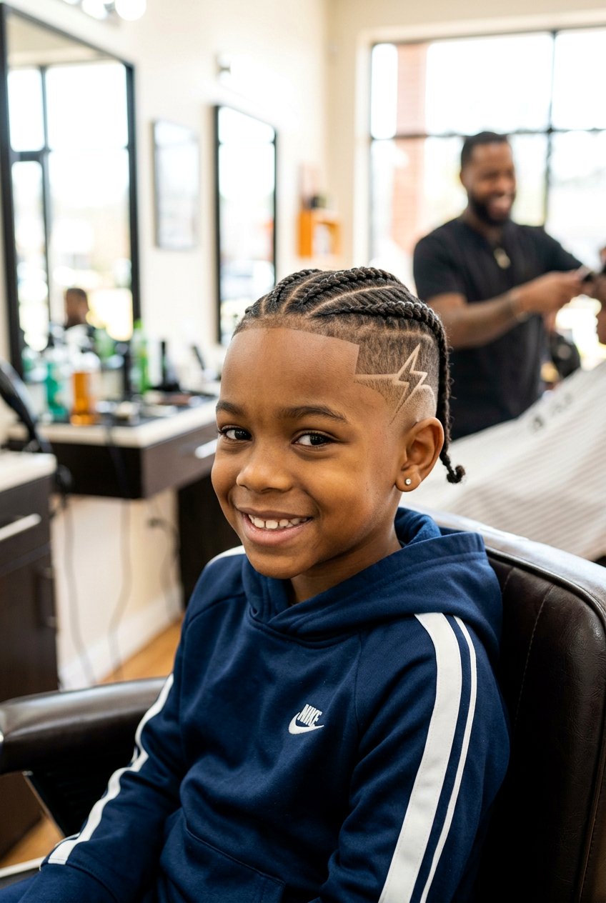 Little Boy Braids With Shaved Design - 20 little boy braid styles - 20 little boy braid styles