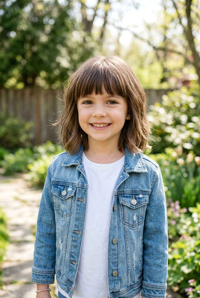 Little Girl Layered Lob With Bangs - 20 little girls layered lob haircut - 20 little girls layered lob haircut