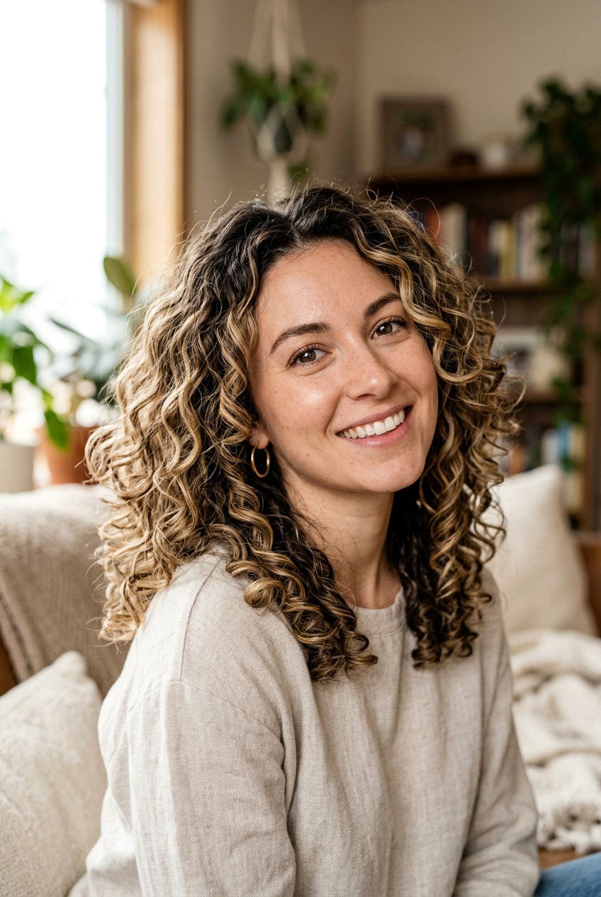 20 Gorgeous Blonde Highlights For Curly Hair to Elevate Style