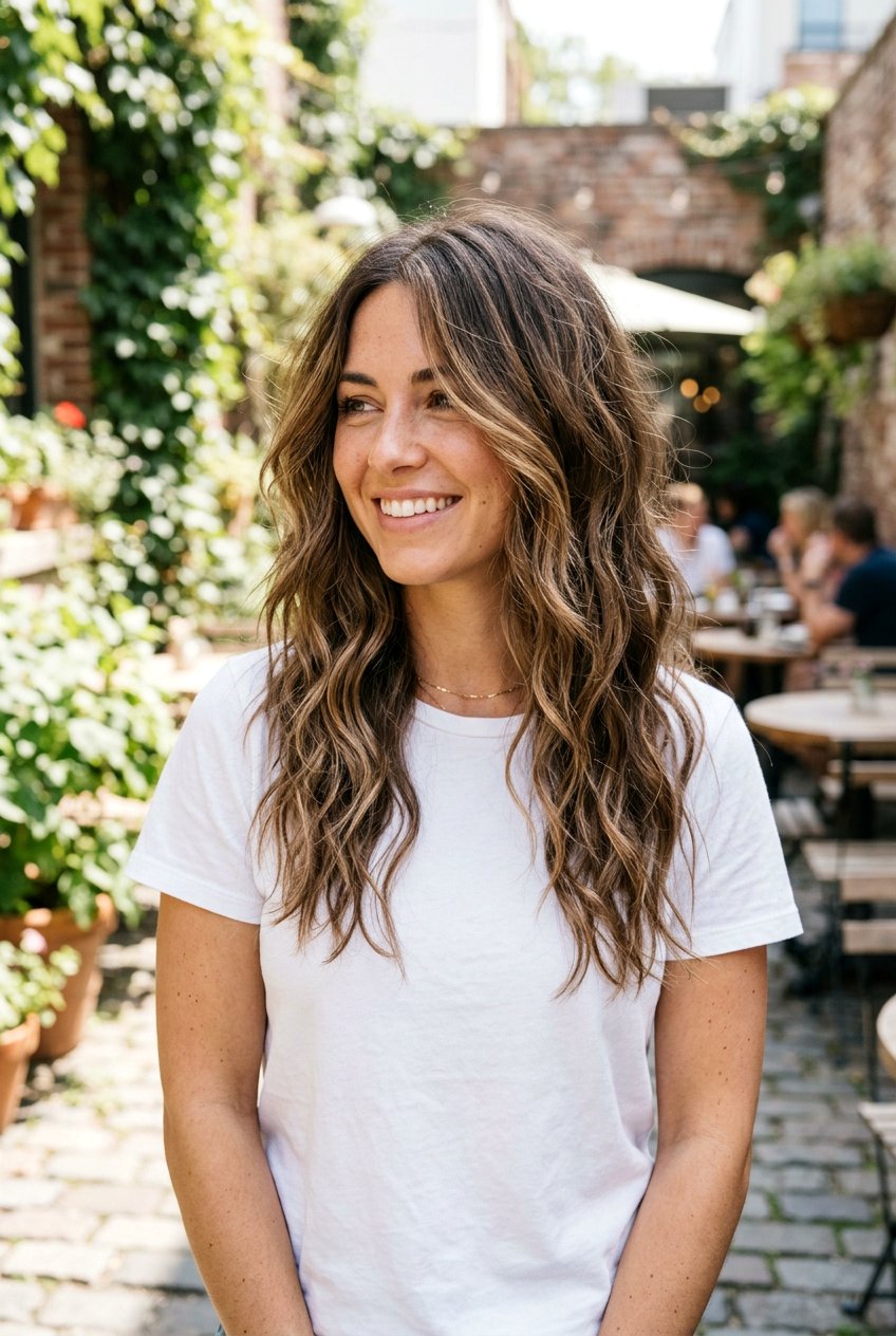 Lived In Bronde Babylights On Brunette Hair - 20 soft babylights on brunette hair - 20 soft babylights on brunette hair