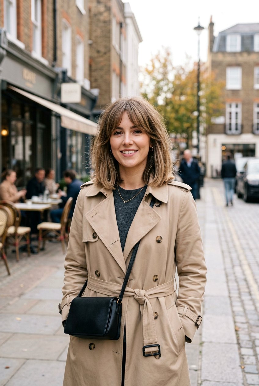 Lob Haircut With Curtain Bangs For Busy Mornings - 20 moms hairstyle ideas for busy mornings - 20 moms hairstyle ideas for busy mornings