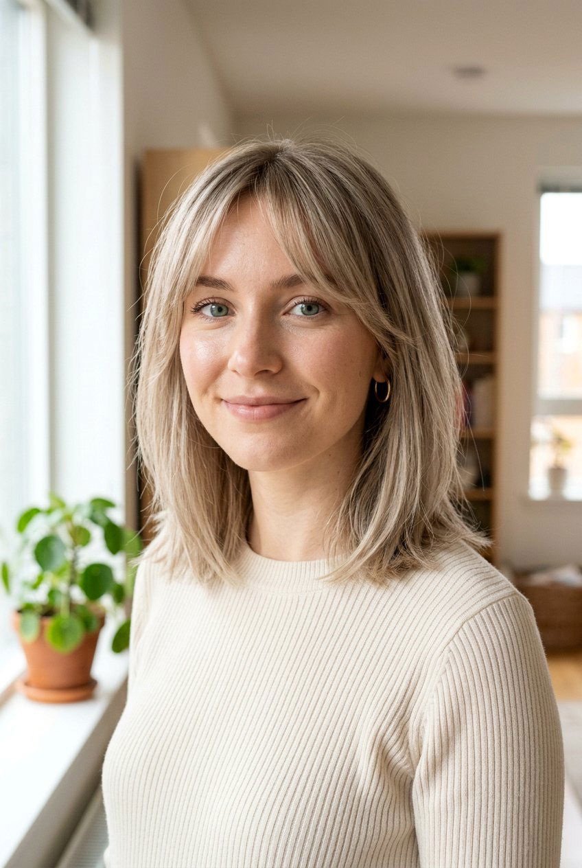 Lob Haircut With Curtain Bangs For Fine Hair - 20 lob haircut for fine hair - 20 lob haircut for fine hair