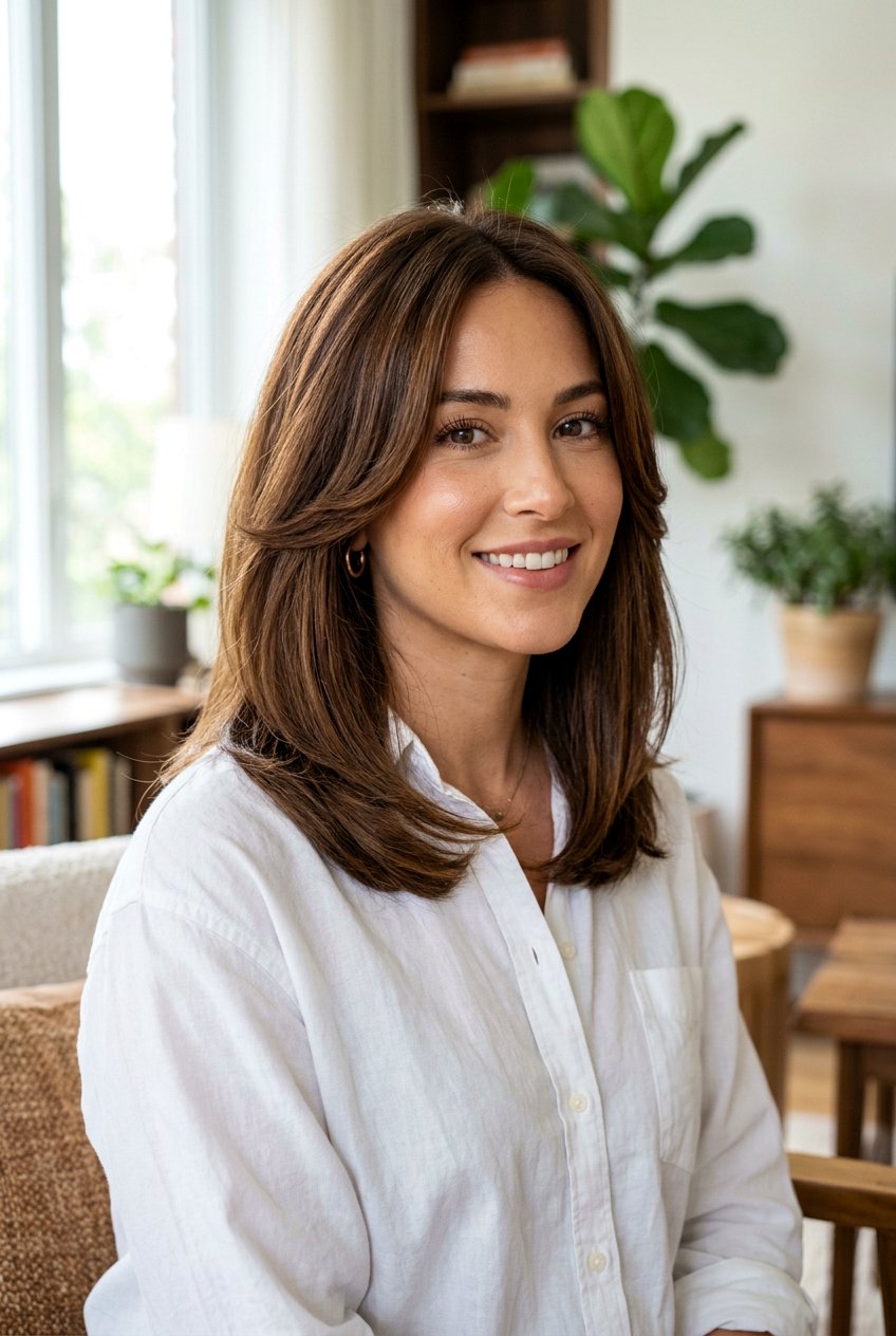 Lob Haircut With Face Framing For Thick Hair - 20 lob haircut for thick hair - 20 lob haircut for thick hair