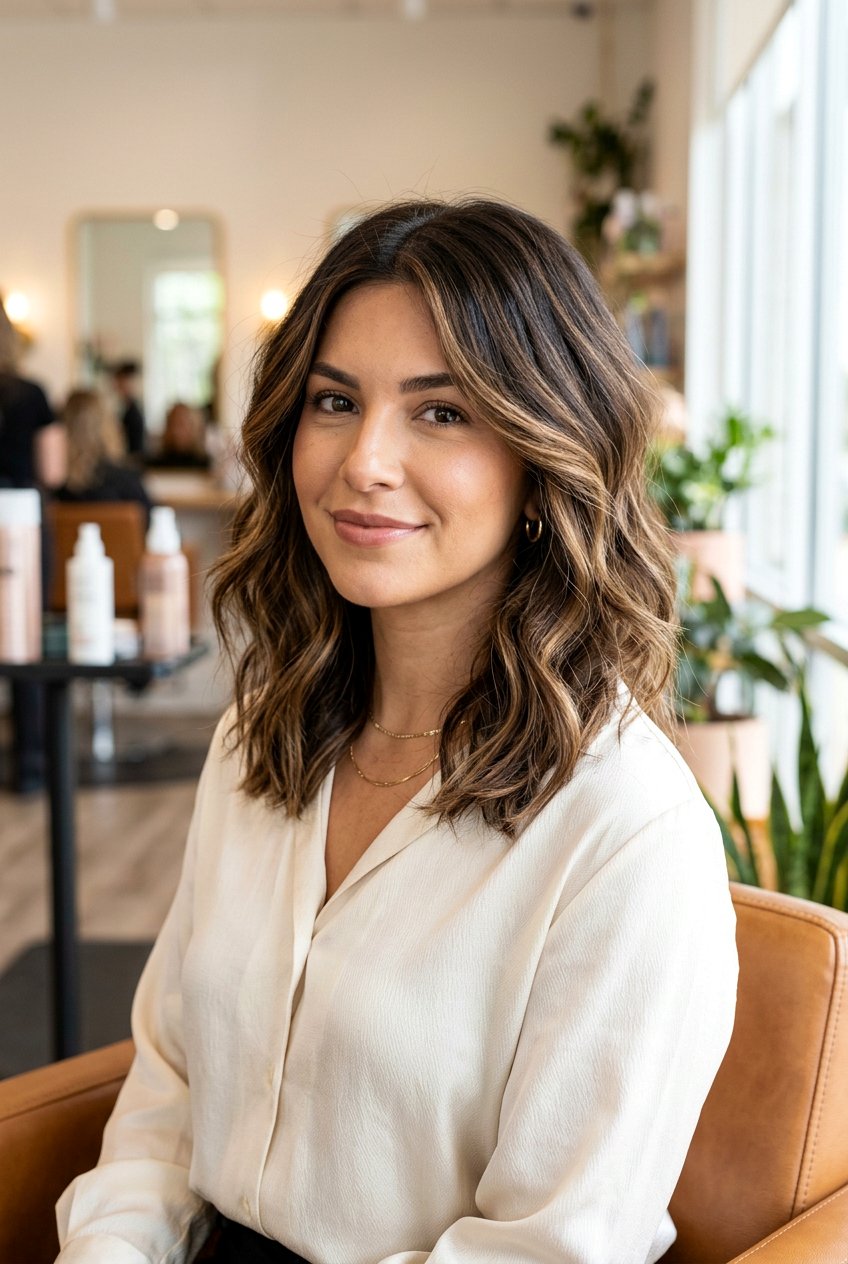 Lob Haircut With Layers And Highlights For Thick Hair - 20 lob haircut for thick hair - 20 lob haircut for thick hair