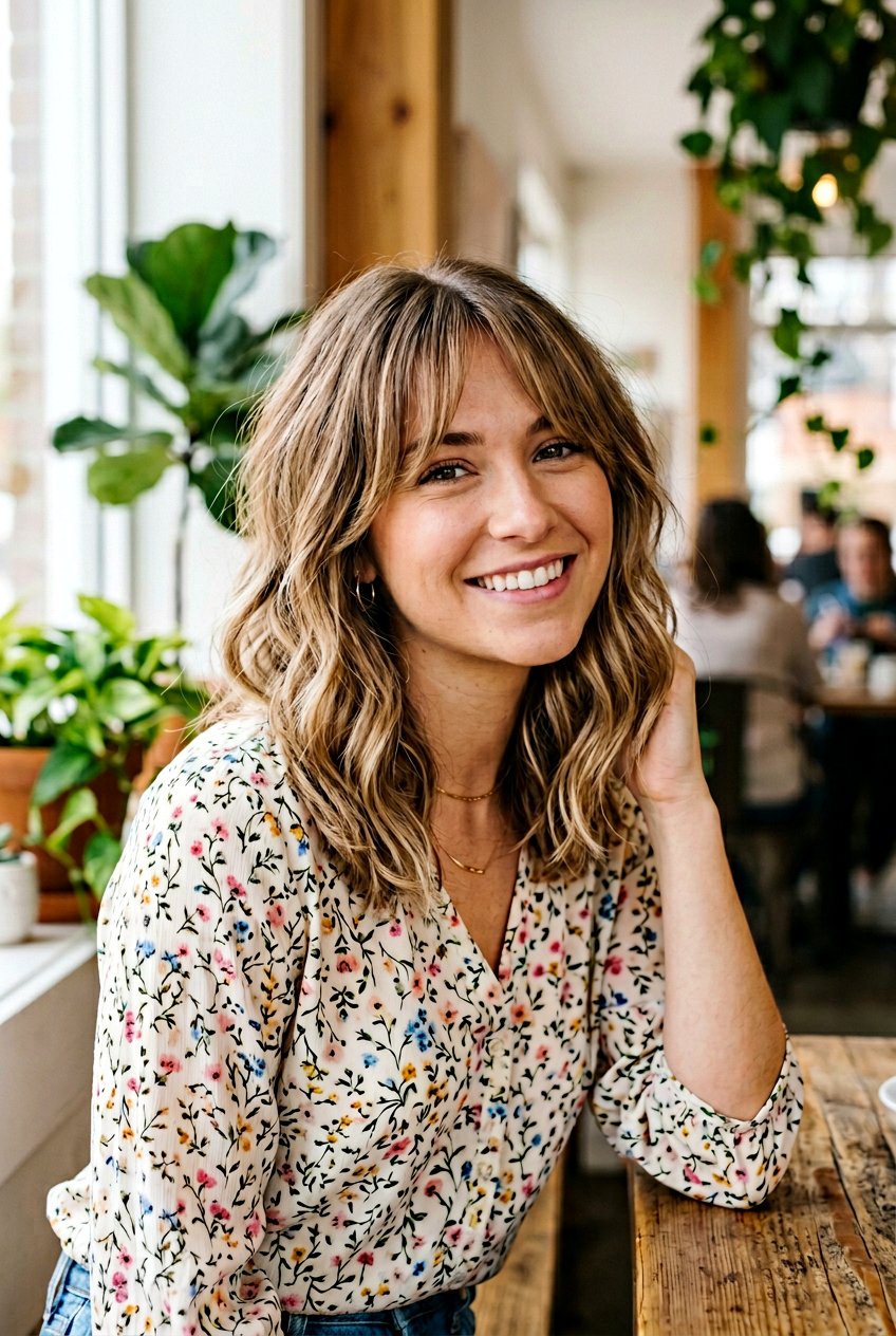 Lob with Curtain Bangs - 20 haircuts for thinning crown - 20 haircuts for thinning crown