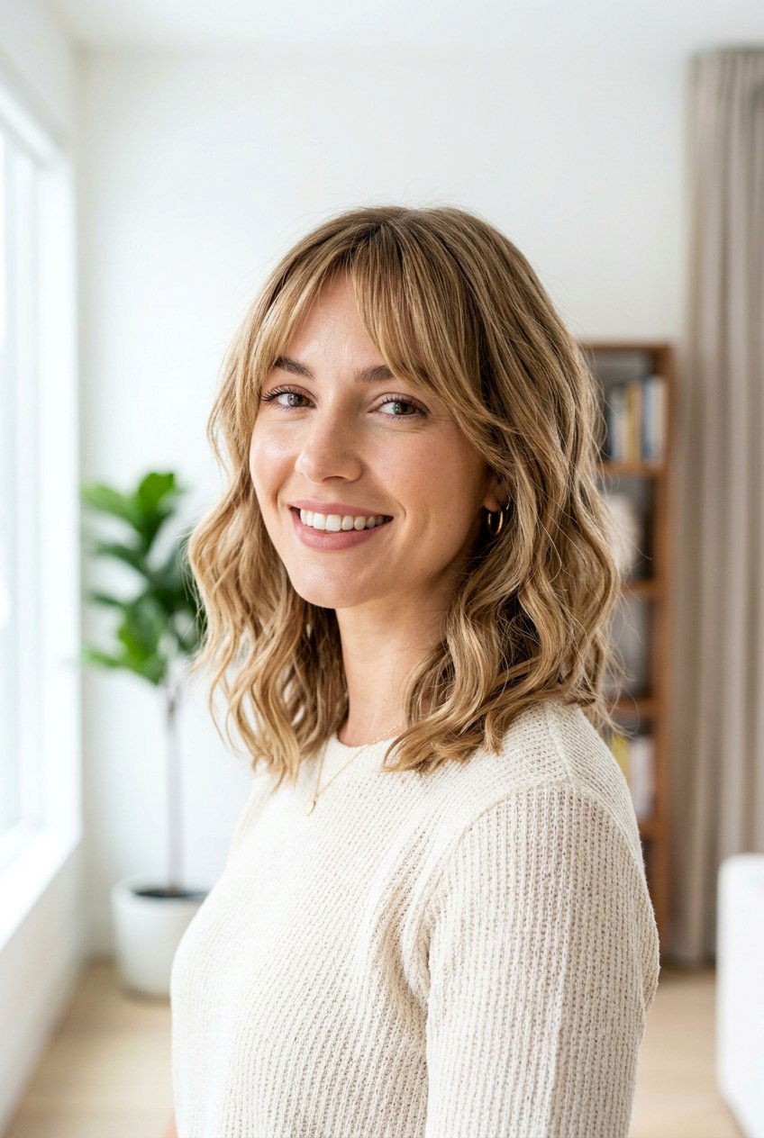 Lob with curtain bangs - 20 curtain bangs hairstyles - 20 curtain bangs hairstyles