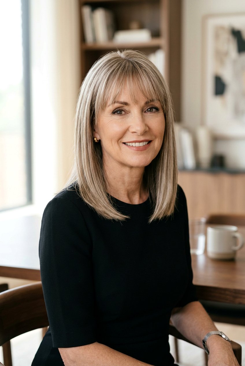 Lob with wispy bangs - 20 wispy bangs for mature women - 20 wispy bangs for mature women