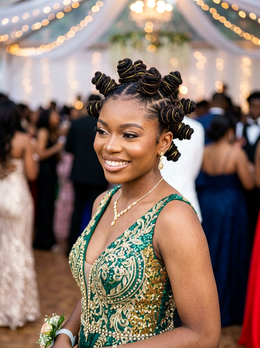 Loc Bantu Knots - 20 prom loc styles for women - 20 prom loc styles for women