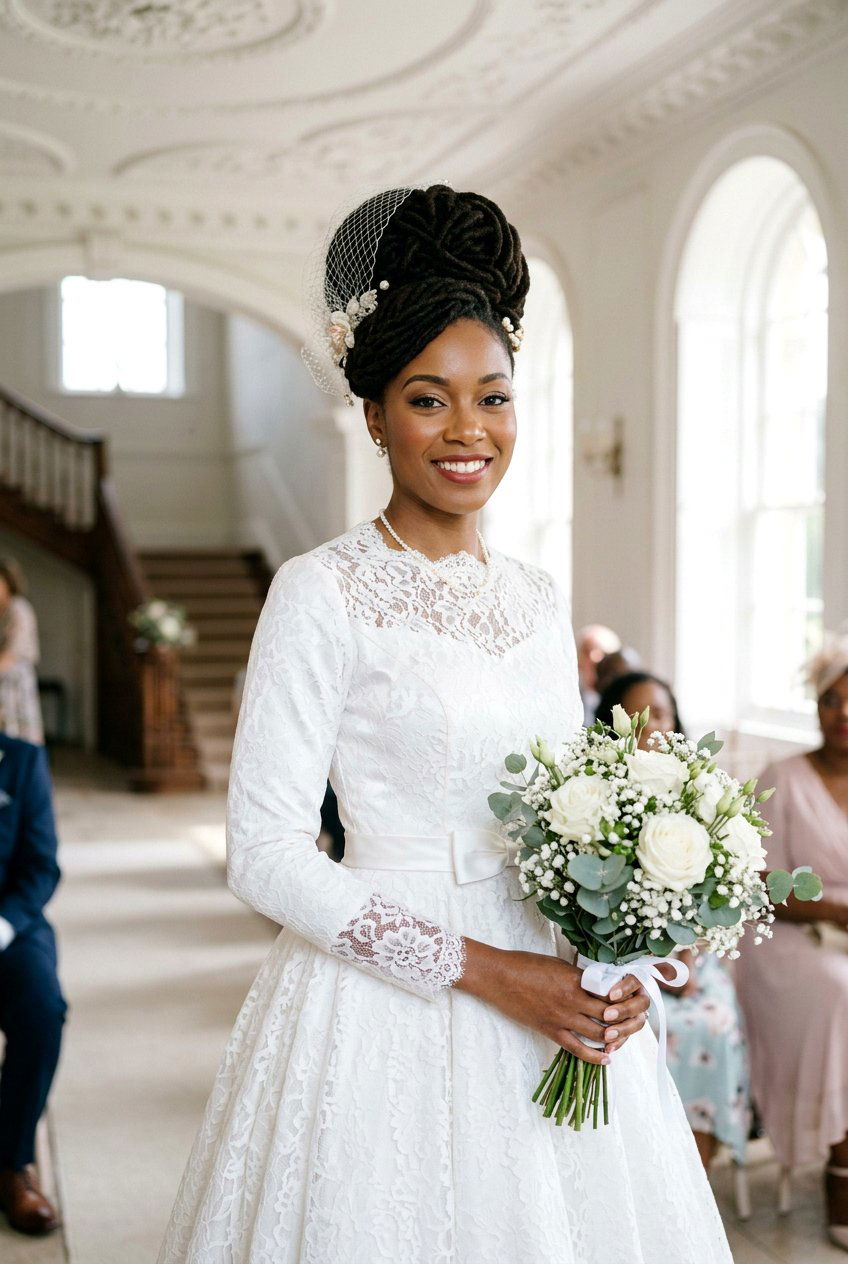 Loc Beehive - 20 bridal loc updo styles - 20 bridal loc updo styles