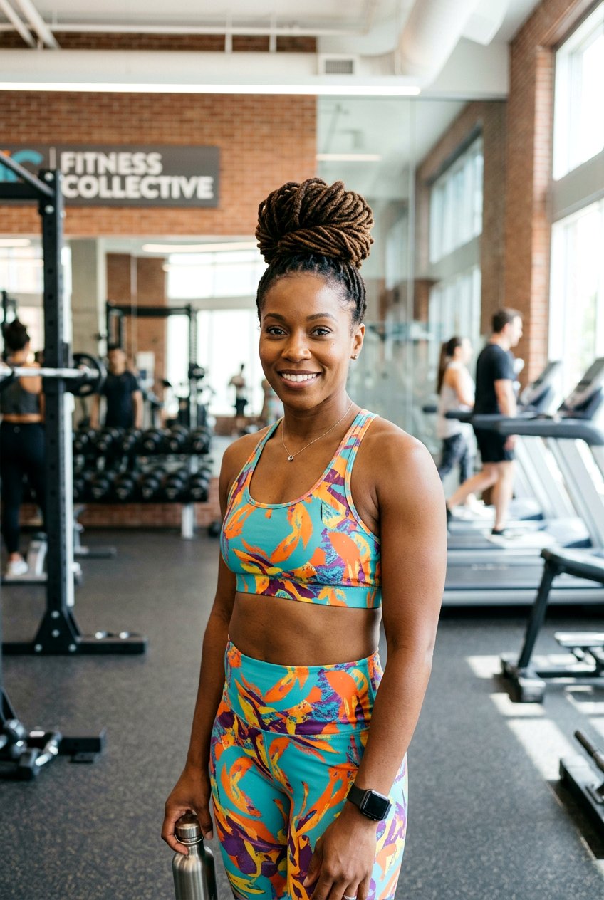 Loc Bun or Loc Updo - 20 gym protective styles for natural hair - 20 gym protective styles for natural hair