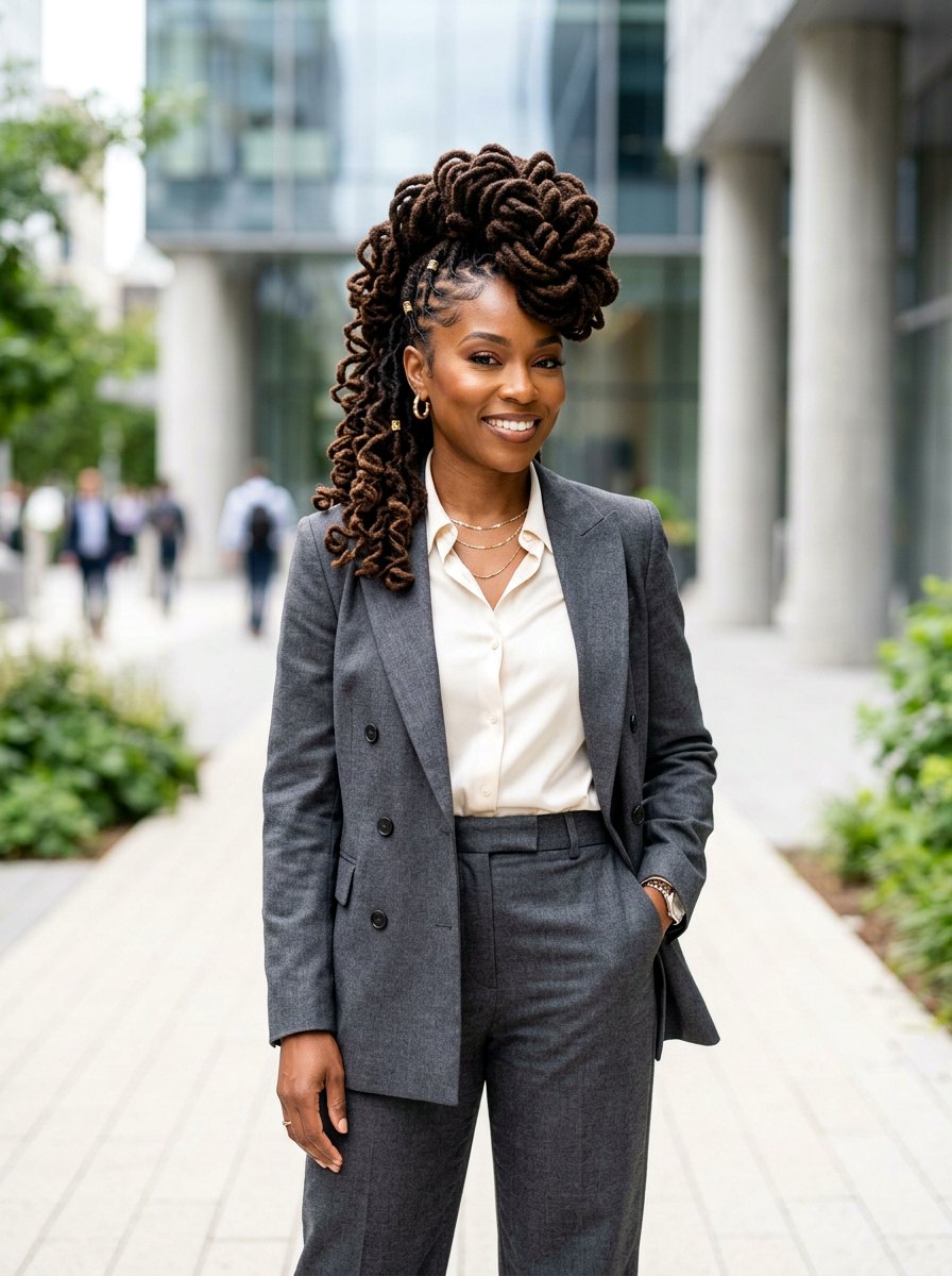 Loc Mohawk - 20 prom hairstyles for locs - 20 prom hairstyles for locs