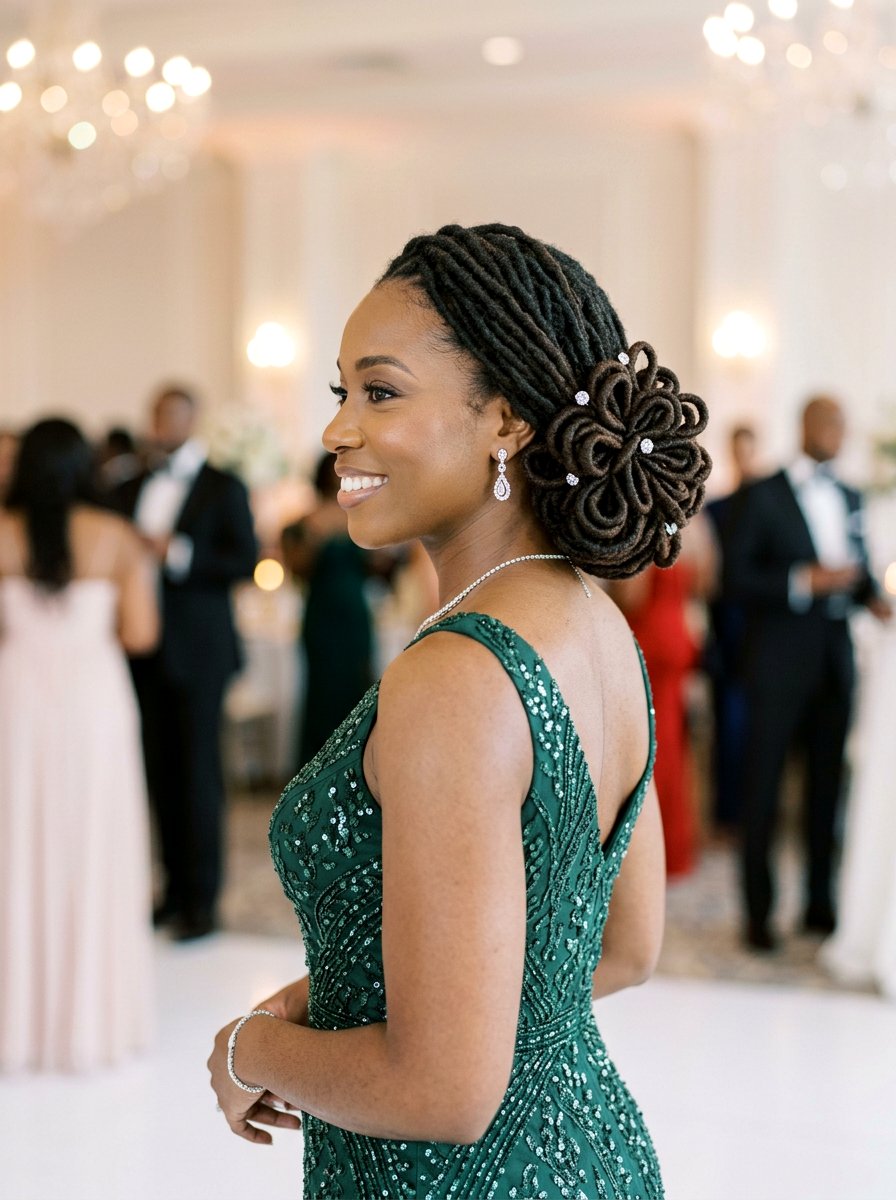 Loc Petals For Formal Events - 20 shoulder length loc styles - 20 shoulder length loc styles