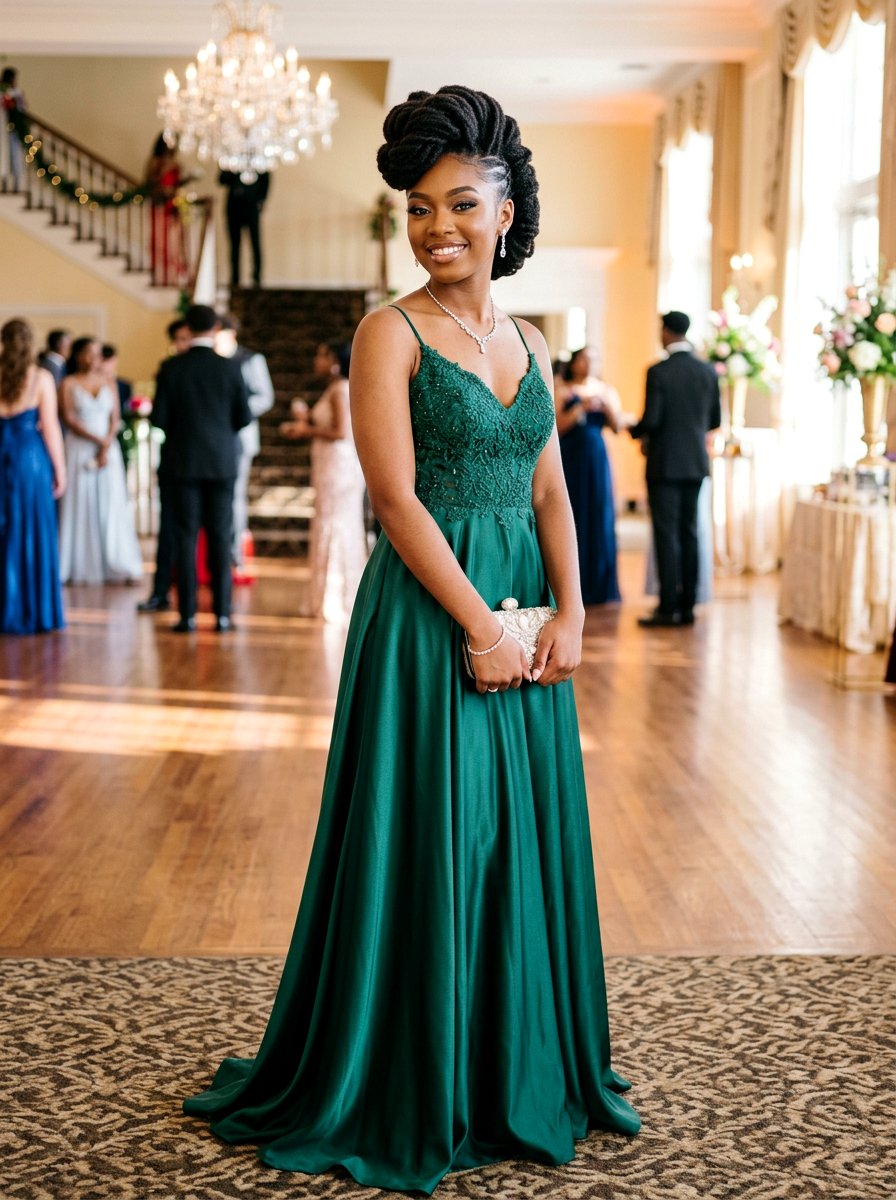 Loc Pompadour - 20 prom hairstyles for locs - 20 prom hairstyles for locs