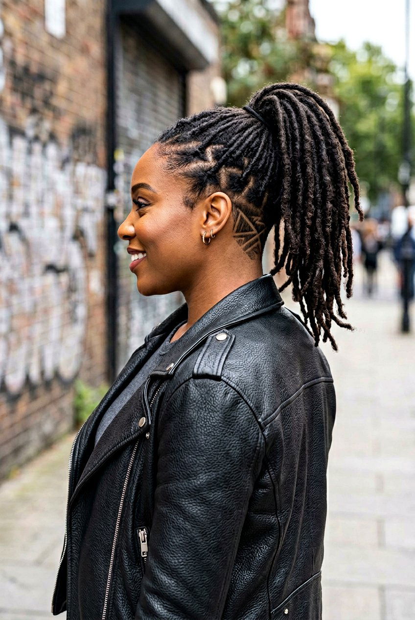 Loc Ponytail With Undercut - 20 loc ponytail hairstyle - 20 loc ponytail hairstyle