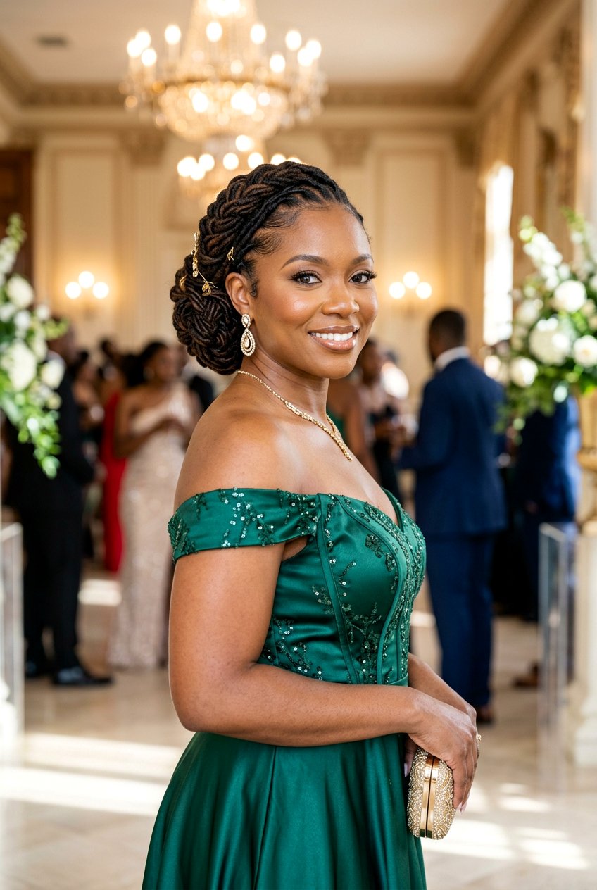 Loc Updo - 20 black women loc hairstyle ideas - 20 black women loc hairstyle ideas