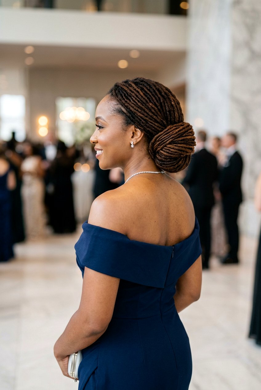 Loc chignon - 20 loc updo hairstyles - 20 loc updo hairstyles