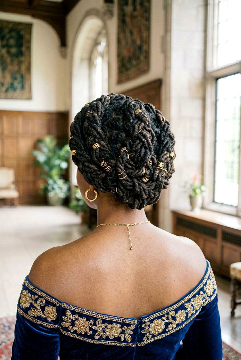 Loc crown braid - 20 loc updo hairstyles - 20 loc updo hairstyles