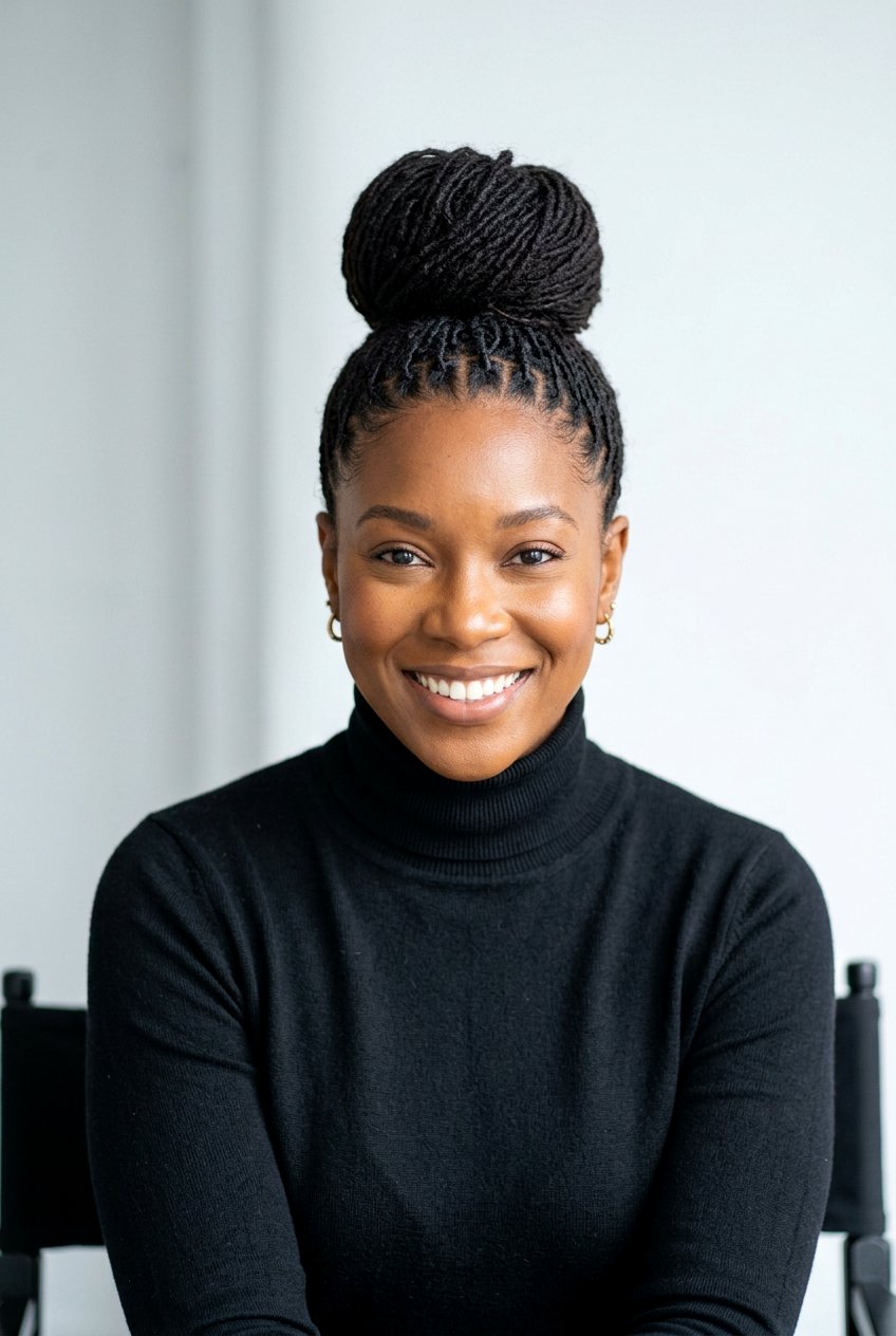 Loc top knot - 20 loc updo hairstyles - 20 loc updo hairstyles