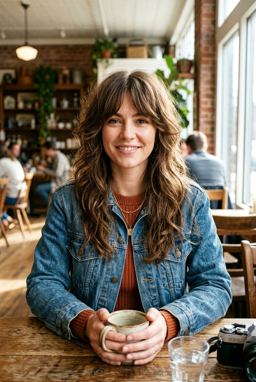 Long 70s Shag With Curtain Fringe - 20 70s shag with curtain fringe - 20 70s shag with curtain fringe