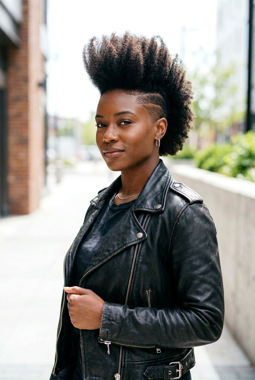 Long Afro Mohawk With Undercut - 20 afro mohawk hairstyle - 20 afro mohawk hairstyle