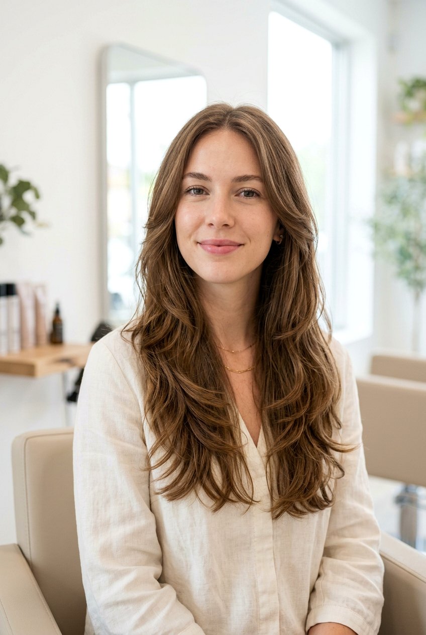 Long Air Cut Haircut With Soft Layers - 20 air cut haircut for women - 20 air cut haircut for women