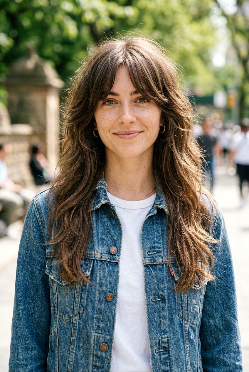 Long Airy Wolf Cut With Curtain Bangs - 20 airy wolf cut with curtain bangs - 20 airy wolf cut with curtain bangs