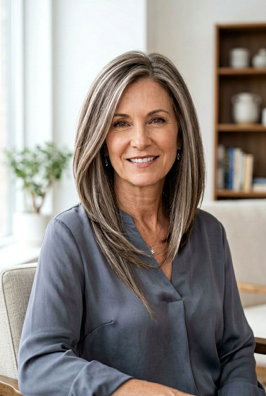 Long Angled Haircut - 20 long haircut for women over 50 - 20 long haircut for women over 50