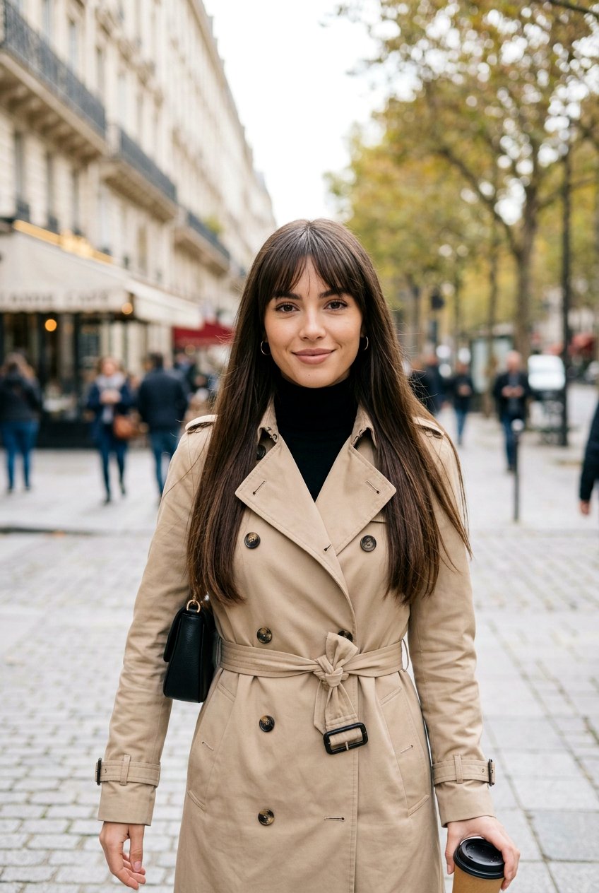 Long Birkin Bangs Cut - 20 low maintenance haircut for long thick hair - 20 low maintenance haircut for long thick hair
