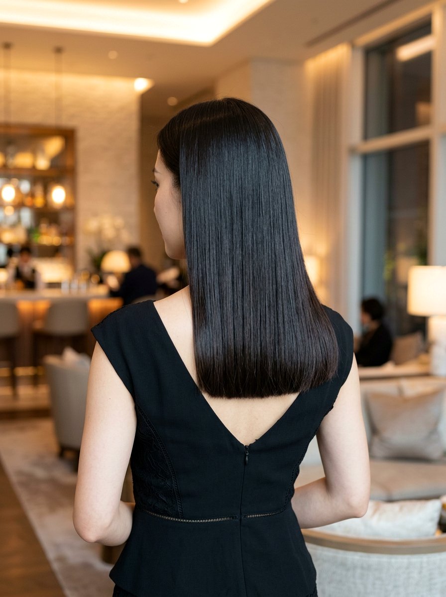 Long Blunt Cut - 20 polished haircut for naturally gray hair - 20 polished haircut for naturally gray hair