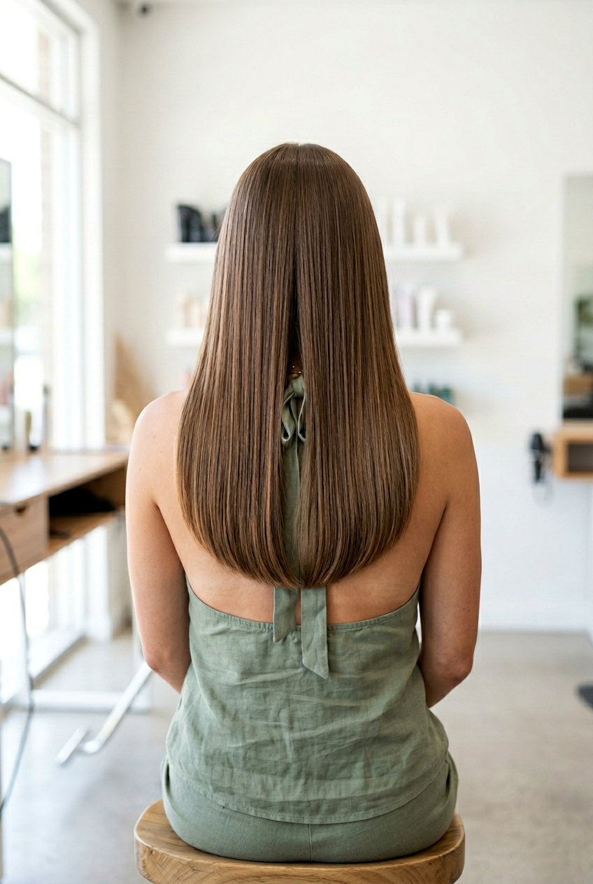 Long Blunt Cut With U Shaped Back - 20 long blunt haircut for straight hair - 20 long blunt haircut for straight hair