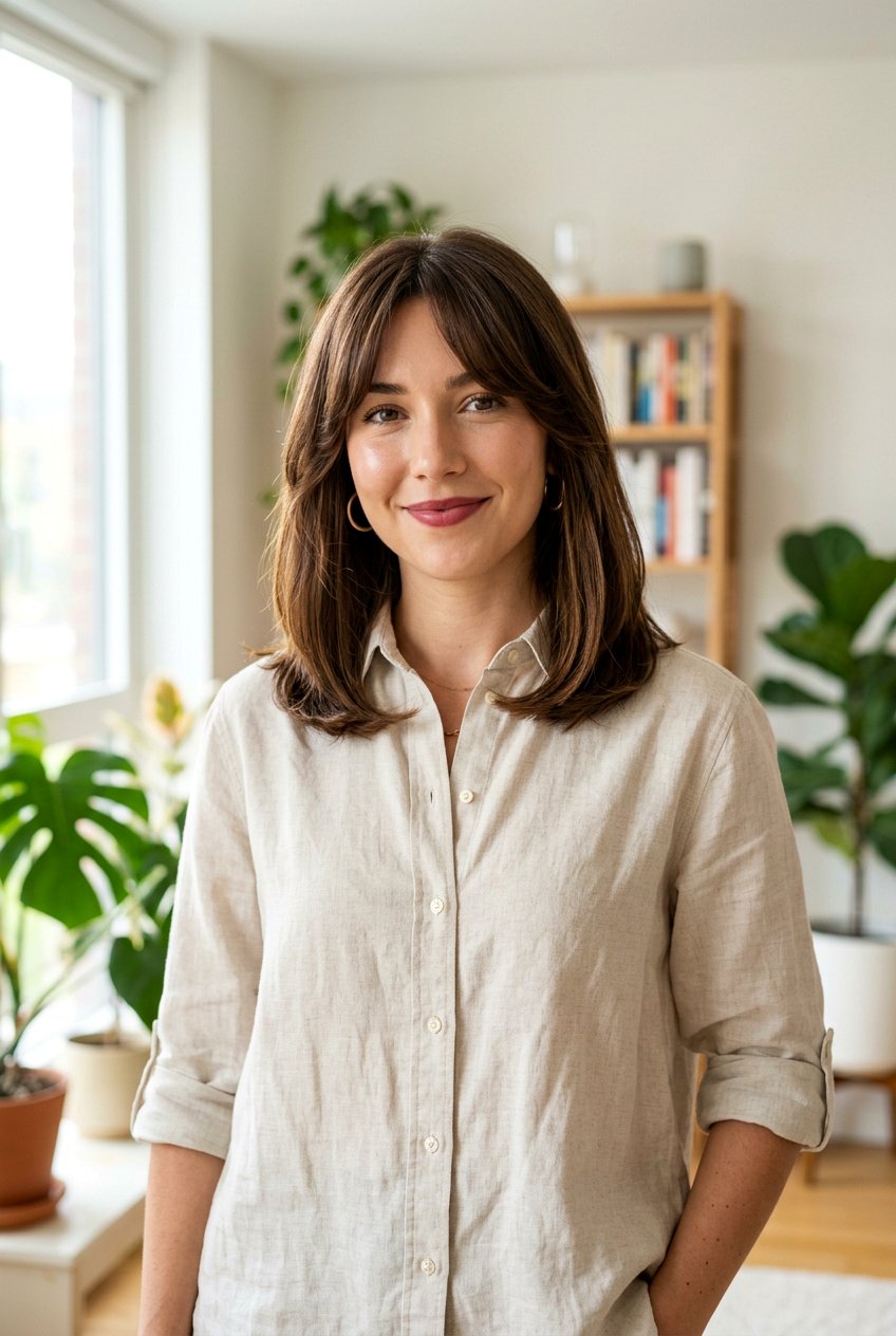Long Bob With Curtain Bangs And Brown Hair - 20 long bob with curtain bangs - 20 long bob with curtain bangs