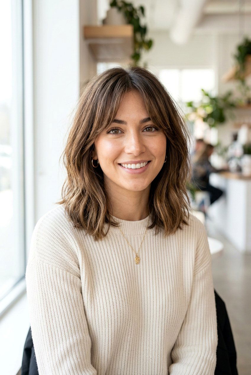 Long Bob With Curtain Bangs For Oval Face - 20 long bob with curtain bangs - 20 long bob with curtain bangs