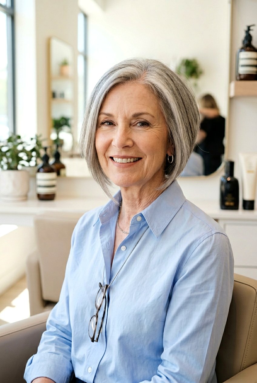 Long Bob With Graduated Layers For Women Over 60 - 20 long bob for women over 60 - 20 long bob for women over 60