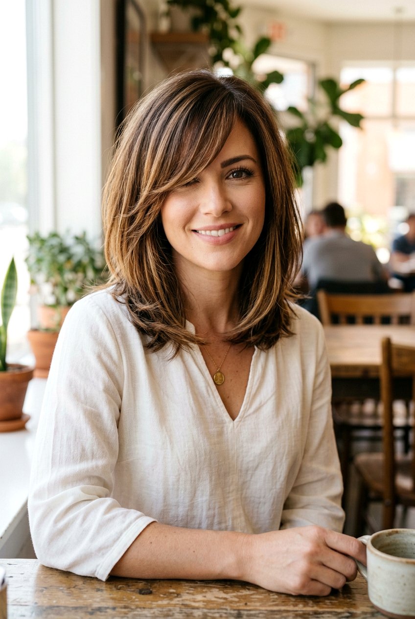 Long Bob With Layers And Side Bangs - 20 long bob with layers - 20 long bob with layers