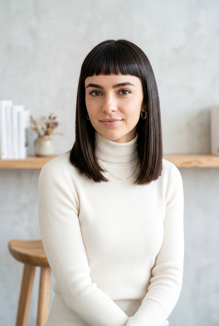 Long Bob With Micro Bangs - 20 long bob with bangs - 20 long bob with bangs