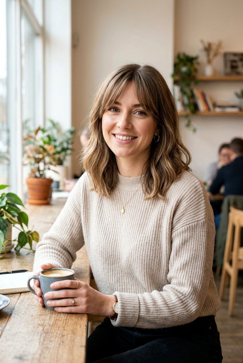 Long Bob with Curtain Bangs - 20 hairstyles for receding hairline women - 20 hairstyles for receding hairline women