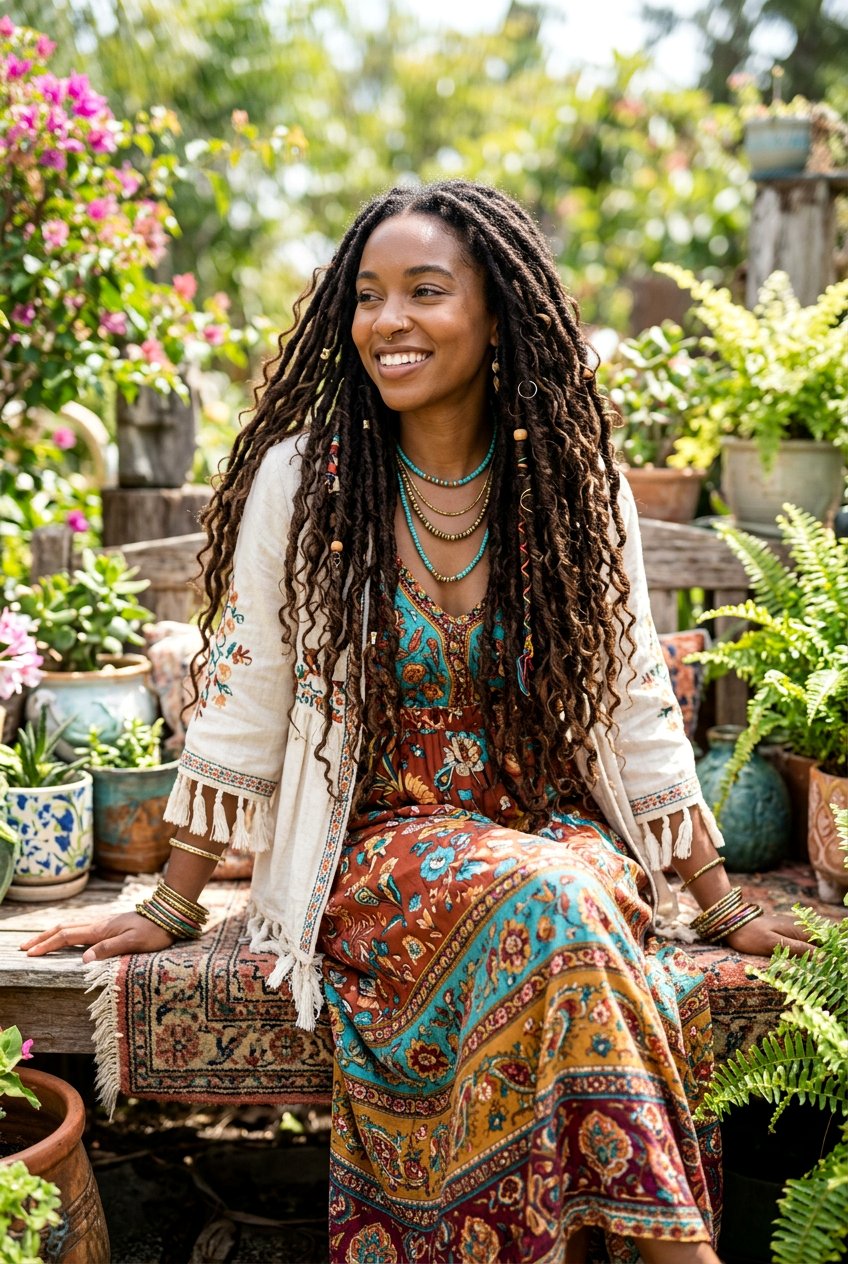 Long Bohemian Locs - 20 long loc styles for women - 20 long loc styles for women