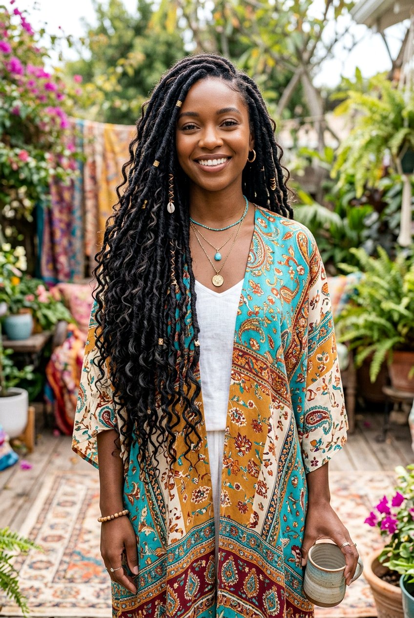 Long Boho Faux Locs - 20 boho faux loc hairstyles - 20 boho faux loc hairstyles