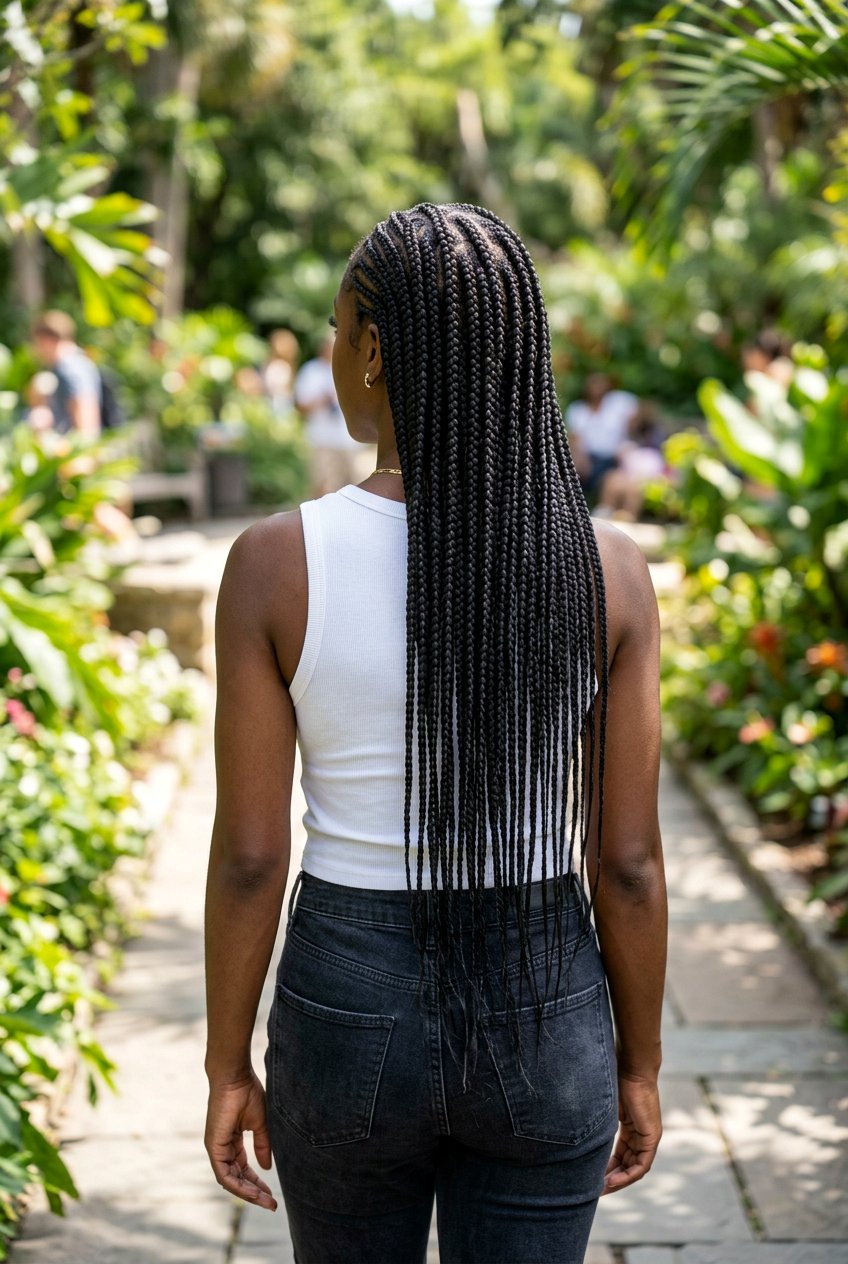 Long Box Braids For Summer - 20 summer hairstyles for long hair - 20 summer hairstyles for long hair